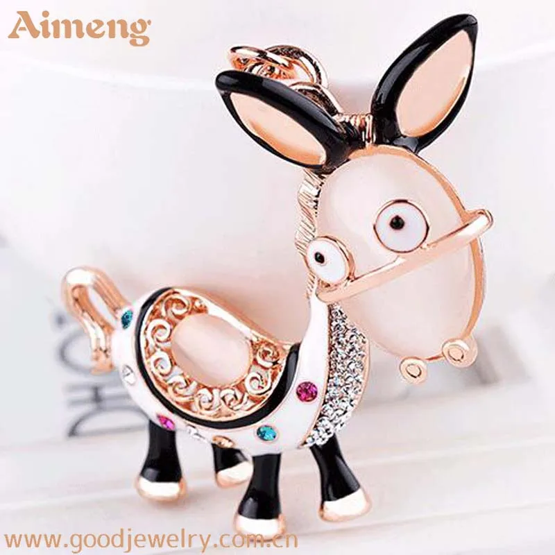 creative gift water drill small donkey car key chain cute key