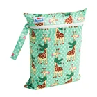 100% polyester waterproof PUL zipper closure wet bag Multi-function diaper bags Carry out bag Storage bag