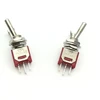 Micro-red red toggle switch SMTS-102 3 feet 2 files Shaking head rocker toggle power switch 5MM