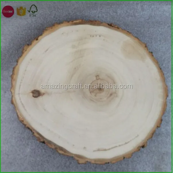 large size wood tree log disc wood slices branch button coaster