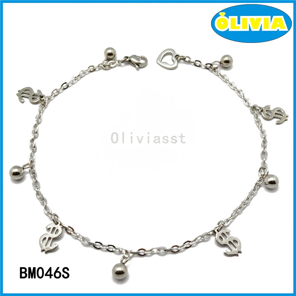 popular design chic charm us dollar link chain silver bulk