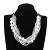 2018 Trendy mixed plastic beads cheap chunky women pearl necklace fashion new design choker necklaces