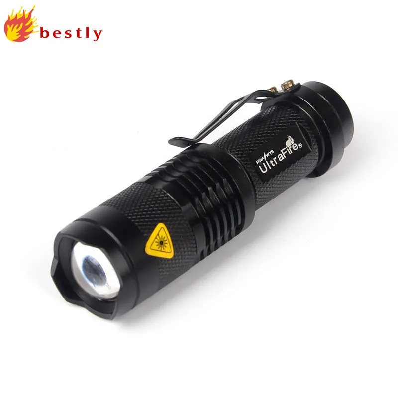 SK68 XPE LED 3 model Portable Zoom Mini Flashlight torches Adjustable Focus flash for AA or 14500
