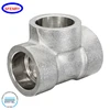 Sfenry Forged Pipe Fitting A182 F304 ASME B16.11 Stainless Steel Socket Weld Tee