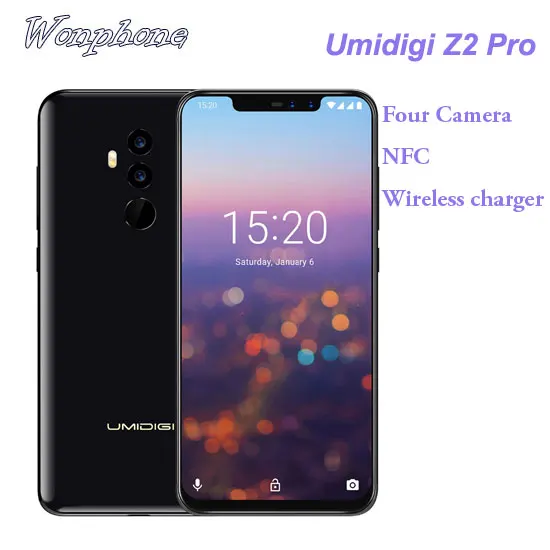

Global bands 4G cellphone Umidigi Z2 Pro FHD+Full Screen 6GB RAM 128 ROM Helio P60 Octa Core 6.2 Android 8.1 Four Camera