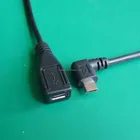 right angle 90 degrees charging plug otg mini micro usb 5 pin 2.0 host male to usb female extension cable