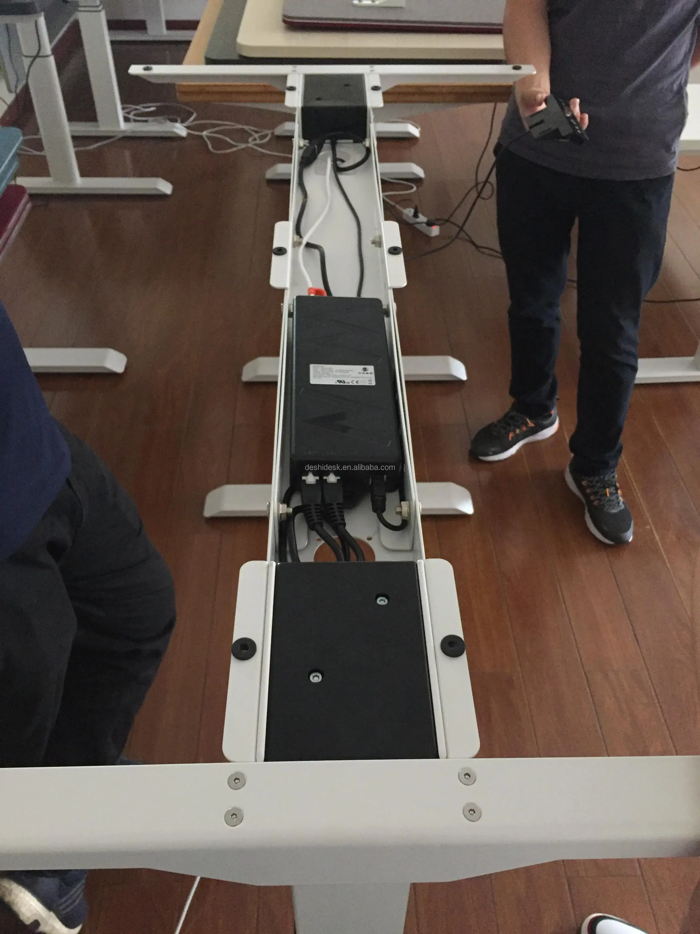 meeting room table frame adjustable electric sit stand desk with 3 legs