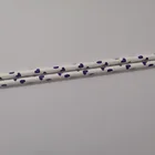 10mm Violet Heart Printing Pattern Sharp Drinking Paper Straw for Bar Accessory