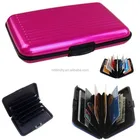 Red aluminum credit card holder wallet,metal card holder