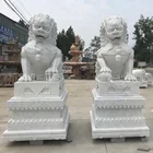 Foo Dog Marble Fudog Statue Sculpture Carving