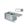 Modern Kitchen Standard Cheap Kitchen Stainless Steel shelf Sink