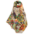 Large Size Digital Print 100% Wool Scarf Winter Scarf Woman
