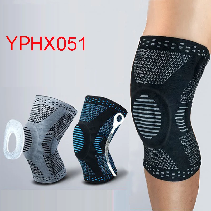 Patella Knee Protector Brace Silicone Spring Knee Pad Basketball Knitted Compression Elastic Knee Sleeve Support Sports, Black,grey,blue
Patella Knee Protector Brace Silicone Spring Knee Pad Basketball Knitted Compression Elastic Knee Sleeve Support Sports, Black,grey,blue
