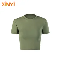 

Nice Quality Quick Dry Plain Short Sleeve T-shirt Gym Activewear Blank Compression Shirts Custom Crop Top for Hiking Jogging