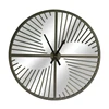Home Decoration Wrought Iron Modern Large Round Mirror Wall Clock