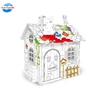 diy puzzle paintable paper craft cardboard toy house for kids