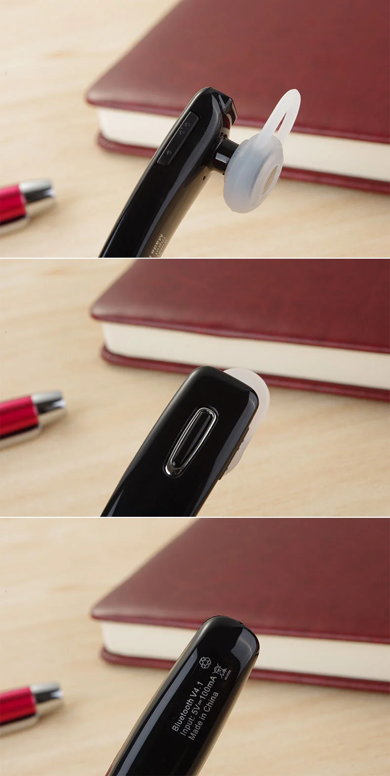 Best sell black noise reduction wireless headset for Mobile Phone