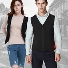 Men's Heated Vest Heated Waistcoat Winter Intelligent Sleeveless Shirt Vest Heating Jacket Slim Vest 2XL