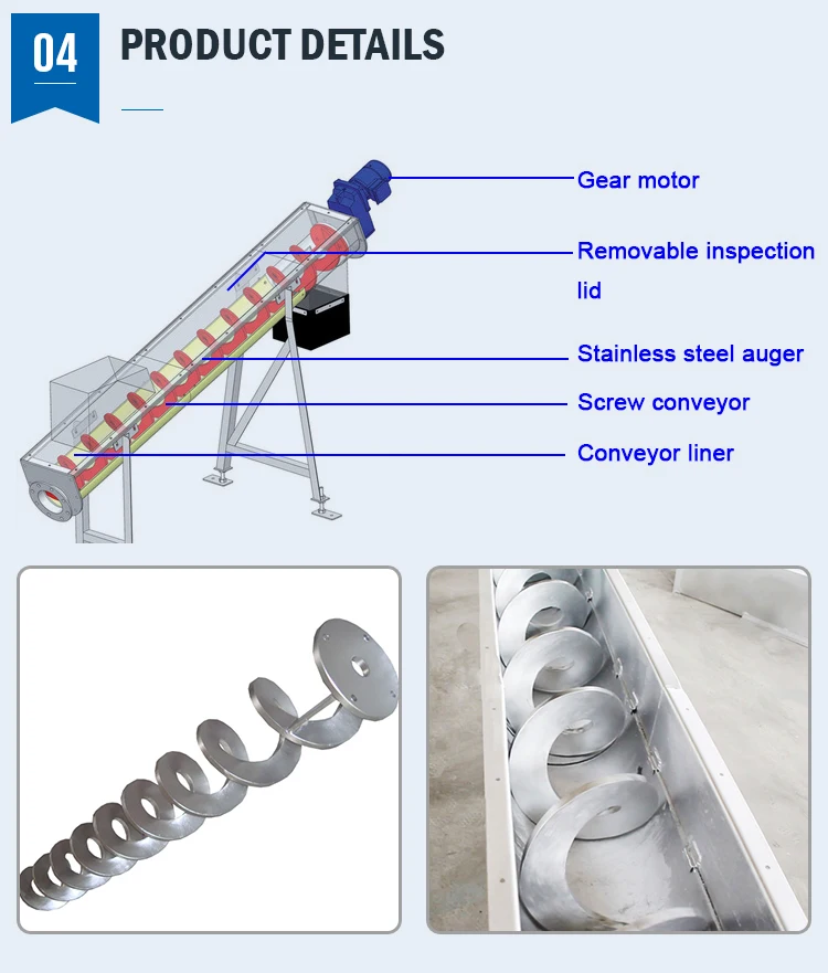 Vertical screw conveyor machine