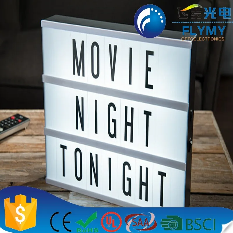 A A Color Changing Cinema Light Box Rechargeable Light Box Cinematic