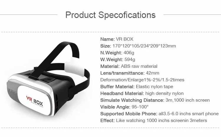 3dメガネタイプと仮想現実vrヘッドセット3d vrボックス2.0仕入れ・メーカー・工場