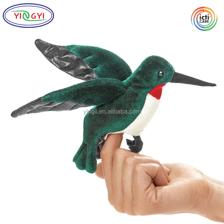 F297 Mini Hummingbird Finger Puppet Spielzeug Gefüllte Plüsch Tier Finger Puppen