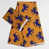 horse design lady fashion african wax printed chiffon fabric silk 6yards