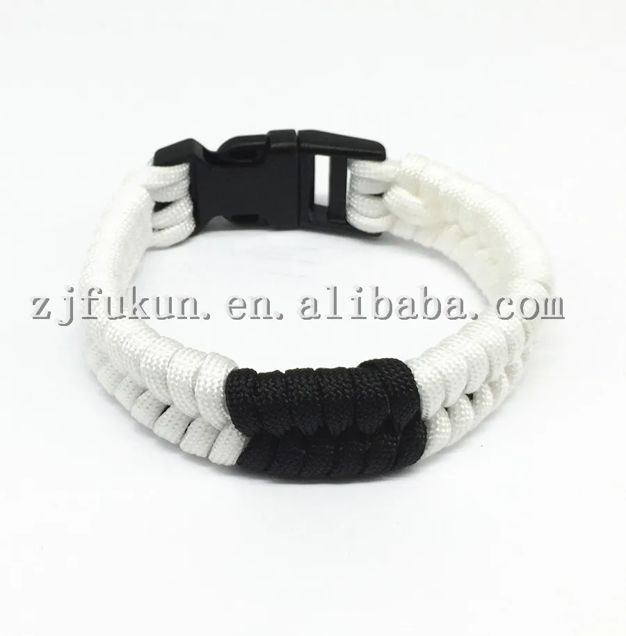 550 Paracord White And Black Brazilian Belt Rank Outdoor Sport Bracelet, Black and white
550 Paracord White And Black Brazilian Belt Rank Outdoor Sport Bracelet, Black and white