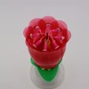 Colorful and rose flower shaped rotating 8pcs music birthday candles import fireworks making