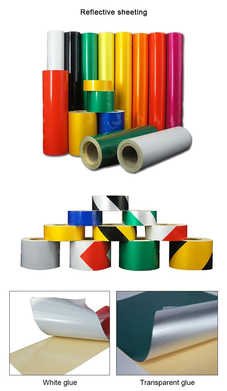 3200 Advertisement Grade Acrylic Self Adhesive Reflective Vinyl Transfer Sticker Sheeting Rolls
