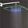 Glass Rainfall LED Shower Head, The Color Will Change in Different Water Temperature