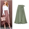 SK-11 45 New high waist irregular skirt split long Elegant knitted Skirts 2018 New Autumn S-6XL