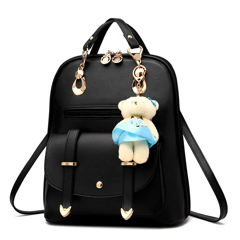 Backpack Cartoon Pendant PU Leather Multi Way Girls School Womens Backpack, Black,red,blue,pink,purple,beige,white
Backpack Cartoon Pendant PU Leather Multi Way Girls School Womens Backpack, Black,red,blue,pink,purple,beige,white