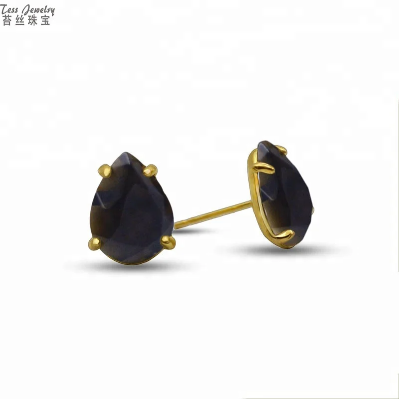 Vintage natural pear black onyx stud earring jewelry changeable single stone gold stud earrings for girls, Black onyx earring
Vintage natural pear black onyx stud earring jewelry changeable single stone gold stud earrings for girls, Black onyx earring