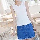 Top Grade Soft Women Tank Tops Slim and High Stretch Knitted Vest Ladies Sleeveless Pullovers