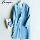 2018 New Fashion Wholesale Double Face Mongolian Cashmere Coat.
