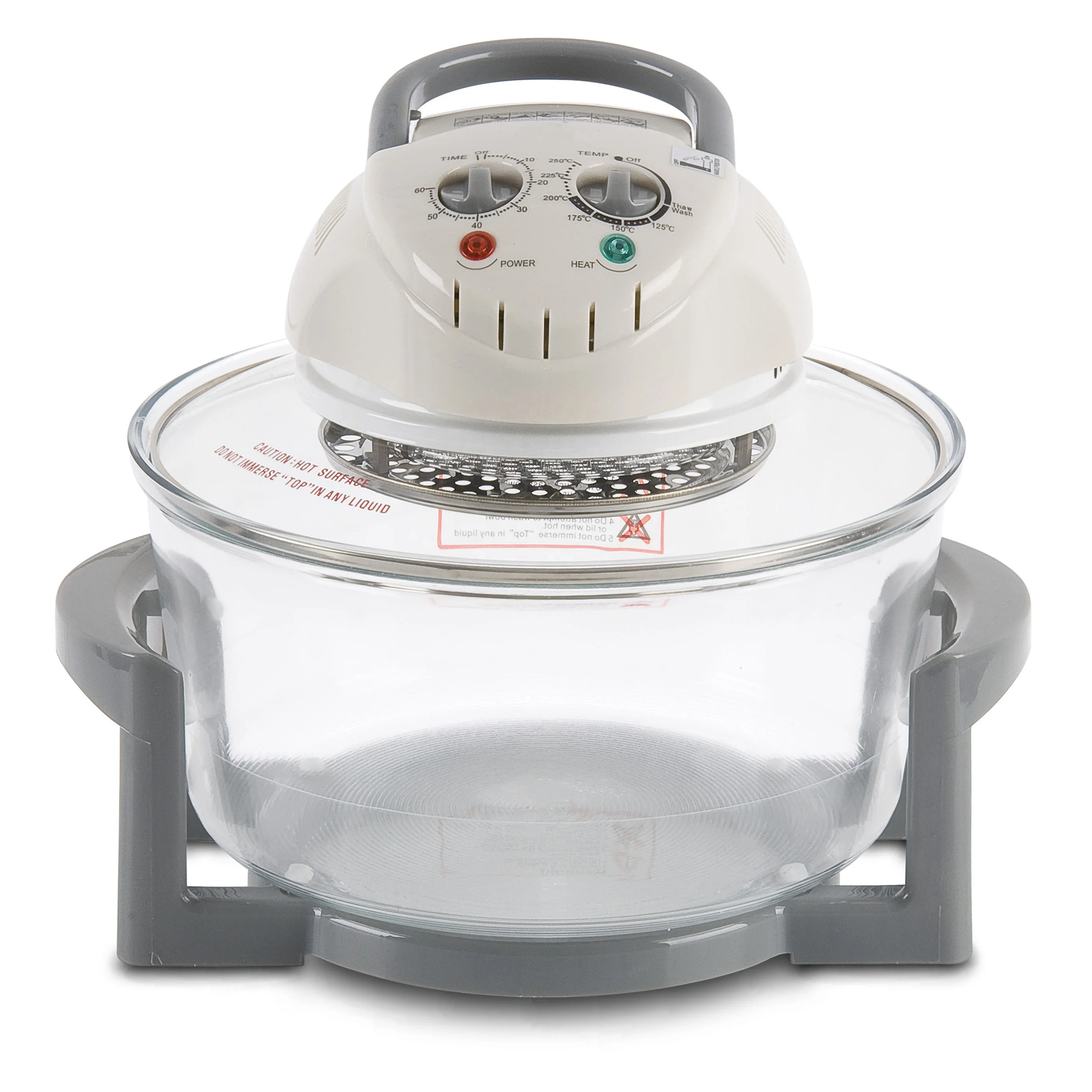 Premium safe base accessories glass bowl head tandoor turbo mechanical cooker halogen oven