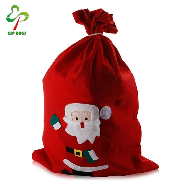 quality non woven drawstring christmas santa sack, santa gift