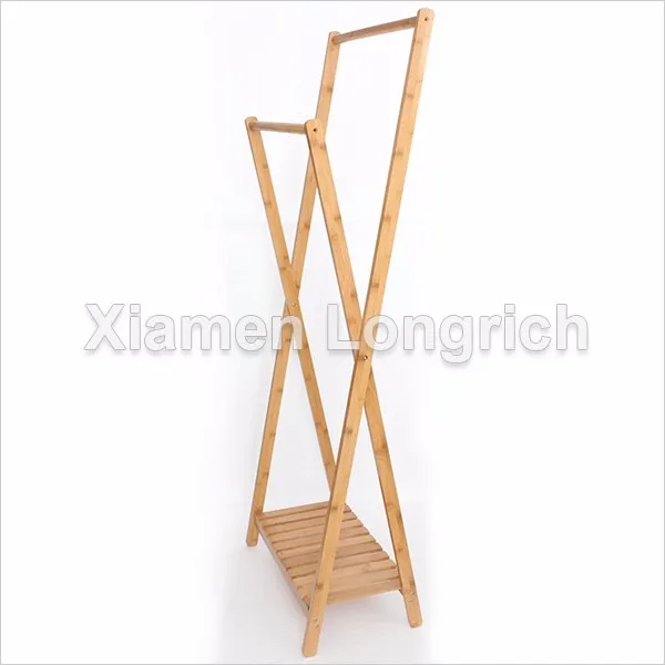 Use in Bedroom or Bathroom Bamboo laundry drying racks