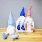 Customized sky blue high quality nordic hotel christmas decoration diy ornament gnome set decor