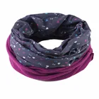 Girls' polyester printed polar fleece reflective stripe woven custom bandana