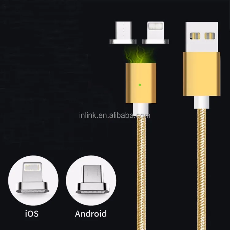 Magnet Charger Cable for Android Cell Phone Micro USB Data Cable for Samsung for iPhone Magnetic Charging Cable