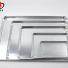 Bakery Ovenware 3003 18 Gauge 400x600mm Galvanized Iron Wire Rolled Edge Aluminum Alloy Sheet Bun Pan Baking Tray