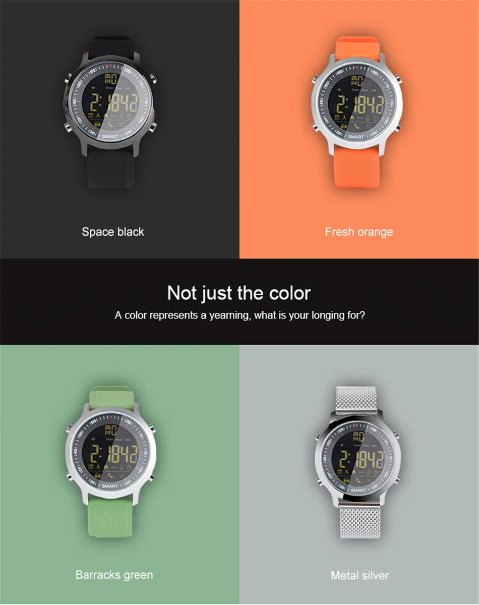 Original Makibes EX18 Sports Smart watch BT 4.0 Call reminder Remote control Stopwatch Pedometer 5 ATM Water Resistant (12)