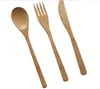 Wholesale bamboo cutlery/Flatware Sets Bamboo wooden utensils sets High Quality PLA biodegradable Flatware Cutlery Set