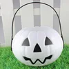 Built-up White Smile Printing Halloween Pumpkin Treat Bucket
