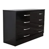 Classic High Gloss Tall 8 Drawers Chest Of Drawer Furniture