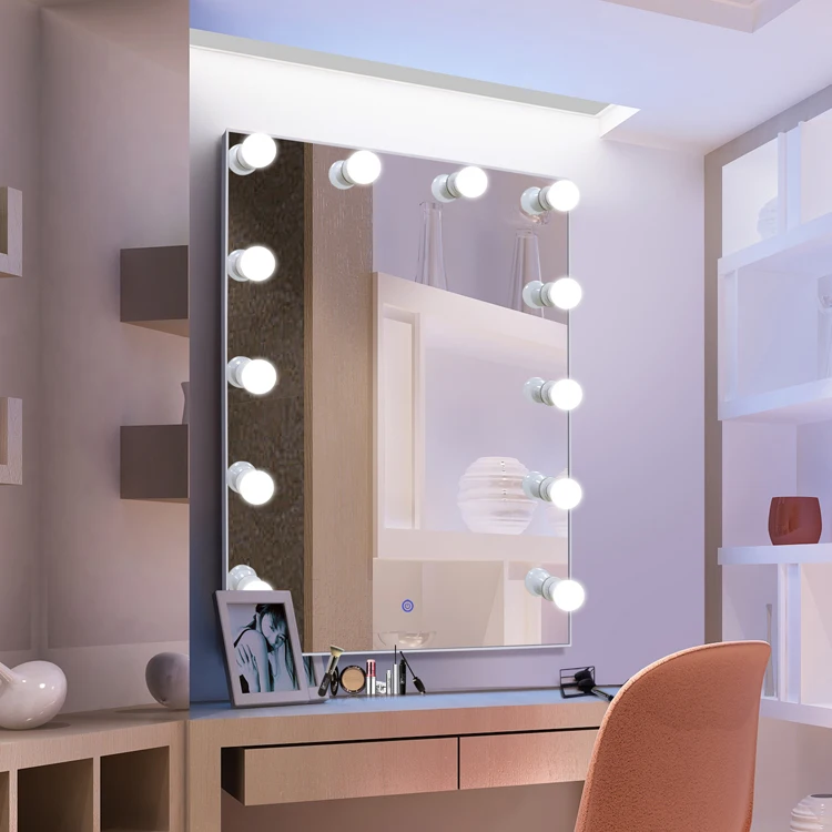 Home Decor Bathroom Hollywood Mirror For Makeup Vanity Led Lighted Mirror With Led Light Bathroom Buy Espejo Con Luz Led Para Bano Espejo De Hollywood Con Luz Led Para Bano Espejo De Tocador