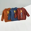 OEM Service Winter Knitting Patterns Pullover Blank Argyle child sweater