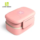 reusable wheat straw bento lunch box 3 compartment